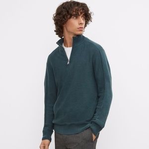 $329 NWT Men's 100% cashmere quarter-zip sweater club monaco